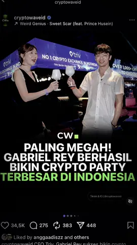 “Adopsi Crypto di Indonesia luar biasa besar, dan ini saatnya kita melangkah lebih jauh. Visi saya jelas, Menjadikan Indonesia pusat Bitcoin terbesar di Asia Tenggara” ujar Gabriel Rey. #gabrielrey #cryptowave #CapCut 