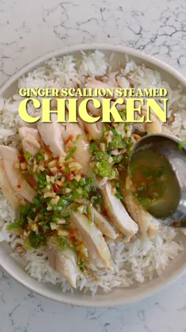 A comfort meal I’ll never get tired of!!  . . • 4 bone in, skin on chicken thighs  • 2 knobs of ginger  • 6 sprigs of scallions  • 2 tbsp soy sauce  • 1 tbsp oyster sauce  • 1 tbsp sambal • 4 tbsp avocado oil