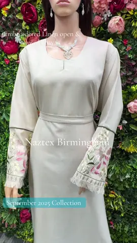 #open and closed casual linen abayas#naztex 156 Lozells road Birmingham B19 2SX