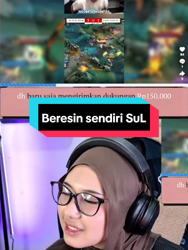 Udah gede Sul, bersihin sendiri😮‍💨@Alyssa @Aeronn  #alyssaanantaa #aeronshikii #laron #reaction #fyp 