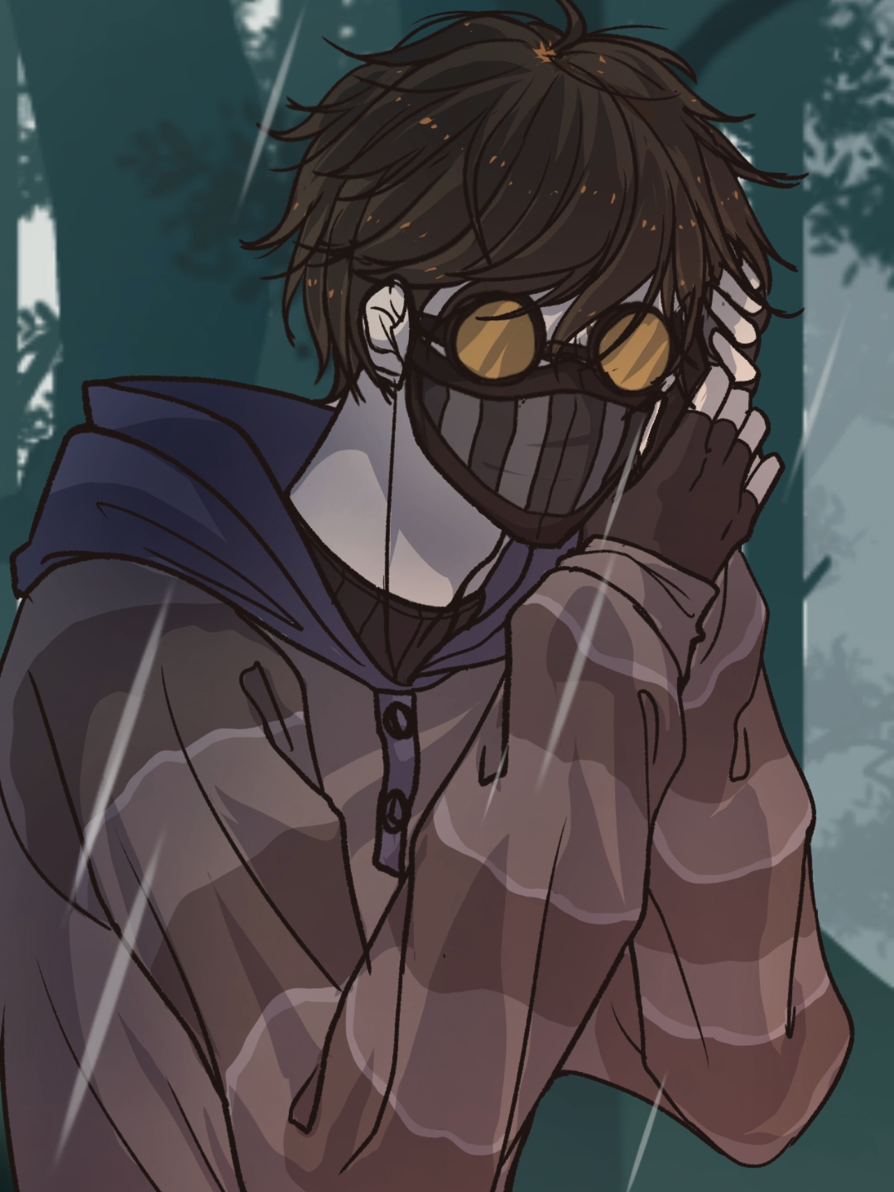I think he needs an umbrella👌❤️‍🔥✨️ #creepypasta #ticcitoby #hoodie #jeffthekiller #pach1koarts 