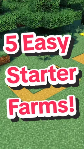 5 Easy Starter Farms in Minecraft! #minecraftusa #Minecraft #minecrafttutorial #minecraftbuilding #minecraftfarm 