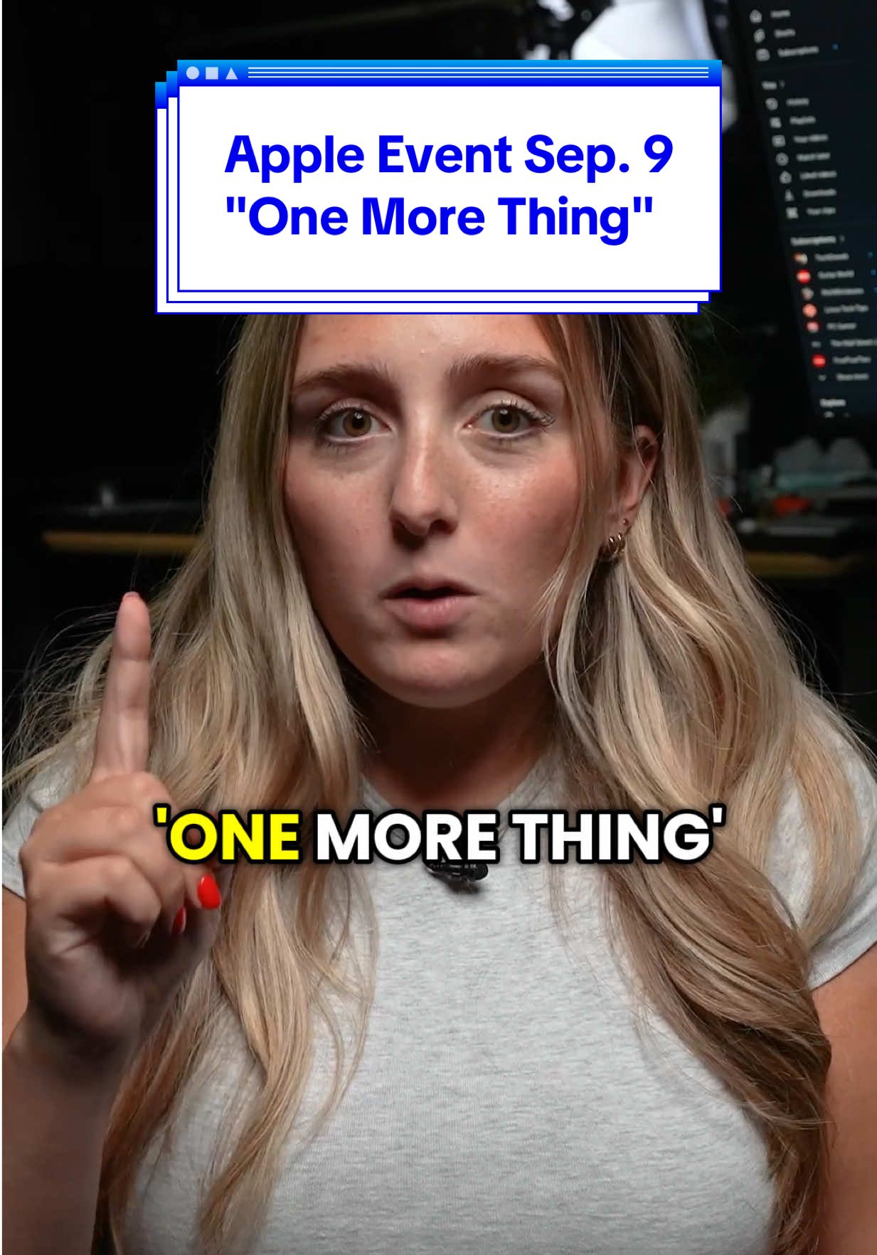 One More Thing ☝️🤨 although a lot of the #AppleEvent announcements seemed locked in at this point, September 9 could feature some surprises 👀 We're hearing a lot of interest in a new #AppleTV4K, but a #HomePod with a display and new #AppleVisionPro rumors are also swirling.  Can't count out the #iPhone17Air being the 