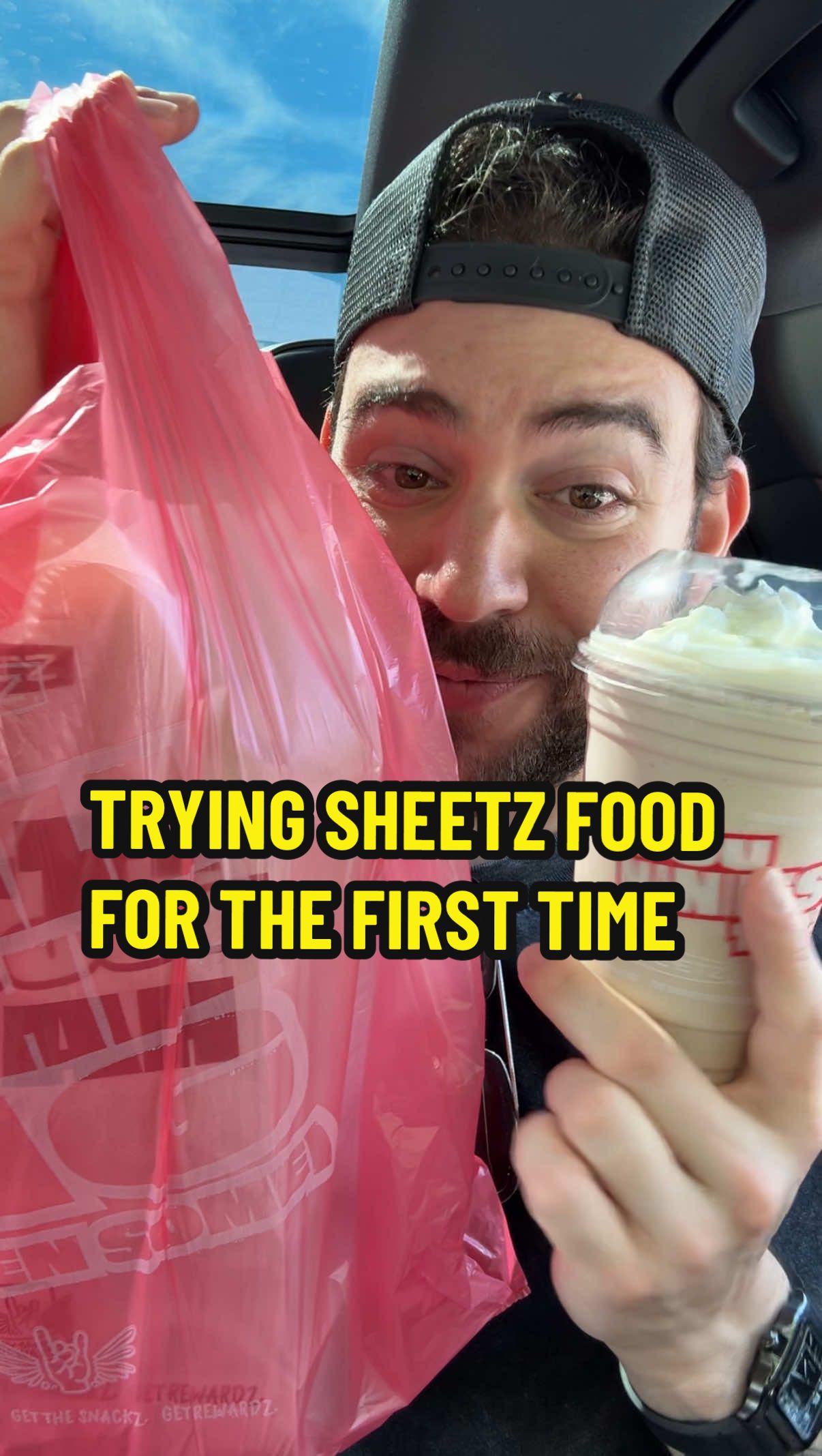 Today, I try food from Sheetz for the first time.  One of two Mid-Atlantic sort of gas station/convenience store staples (the second being Wawa), it’s got a bit of a cult following in states such as Pennsylvania.  Based on your recommendations, I try a variety of different items including their Fried App Sampler with jalapeno poppers, mac and cheese bites, and mozzarella sticks, as well as a black raspberry milkshake with Ghirardelli chocolate, chicken bites, and a burger Schnackz Wrap. It’s a really big menu so I will absolutely be coming back.  Do you prefer Sheetz or Wawa?  #fastfood #sheetz #wawa #FoodTok #milkshake 