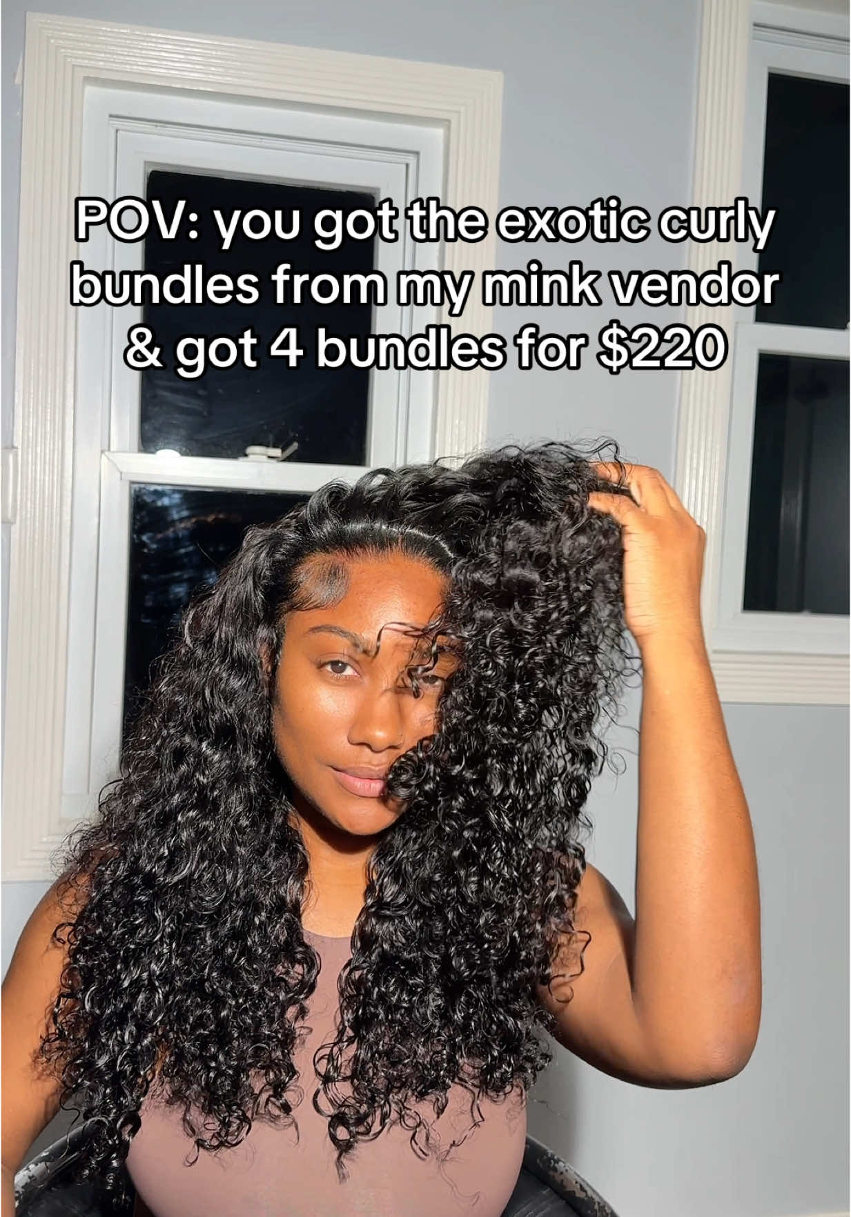 The mink exotic curly vendor is such a hidden gem with great prices and deals on bundles & hd lace wigs too. Their prices are so tea and the hair is even better 😩 the info is on my digital platform on my page #exoticcurly #minkhair #hairtutorial #fyp #viral 