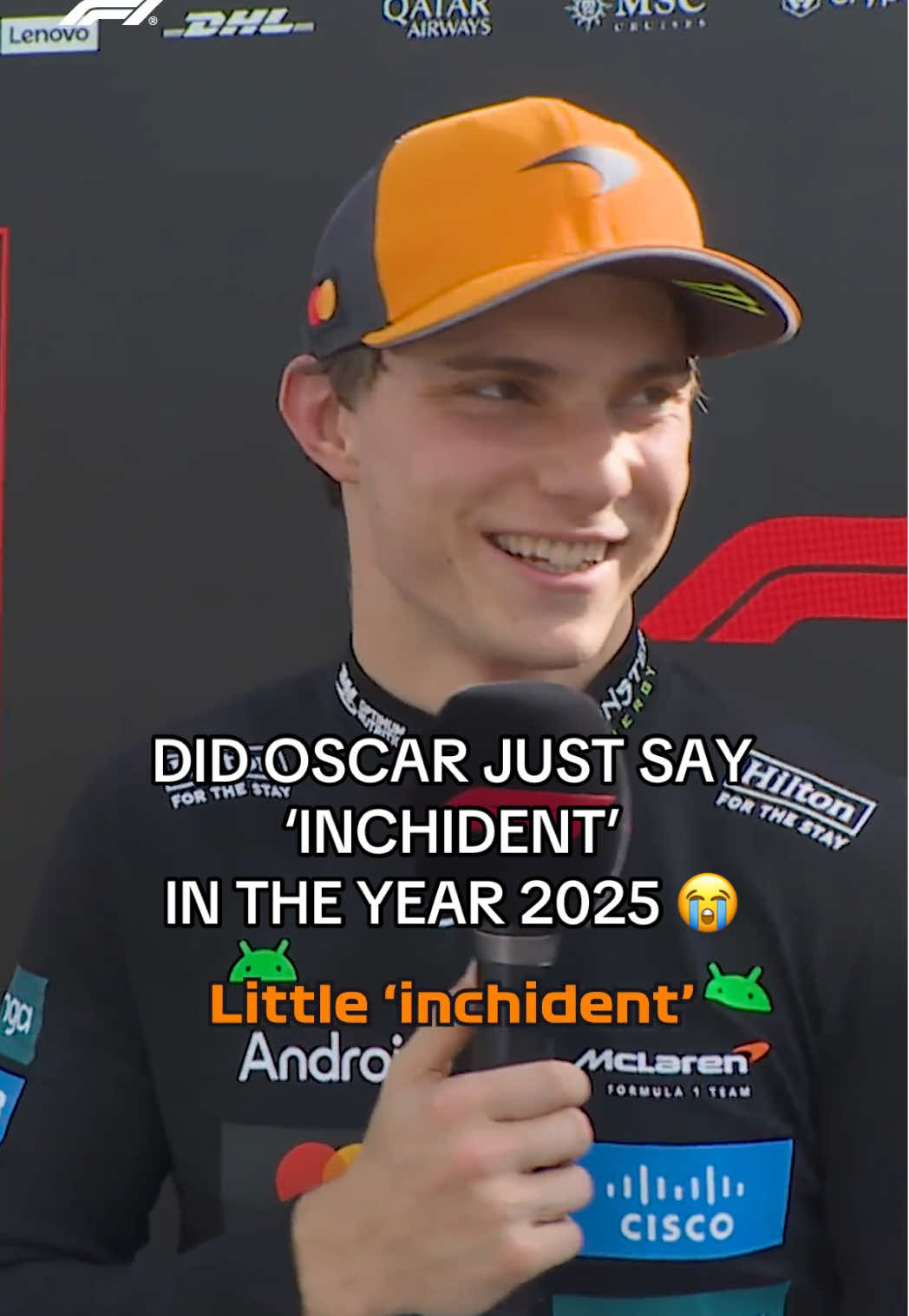 piastri had the opportunity to say the best thing possible and he did 😂 #f1 #italiangp #oscarpiastri #charlesleclerc #monza 