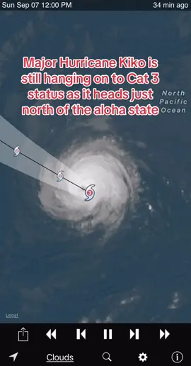 Despite Kiko losing strength, it still could cause major issues for the Hawaiian islands. Usually when these strong hurricanes lose strength they start to widen. Let’s hope that’s not the case for Hawaii! #hurricane #hurricanetok #hawaii #update #fyp 
