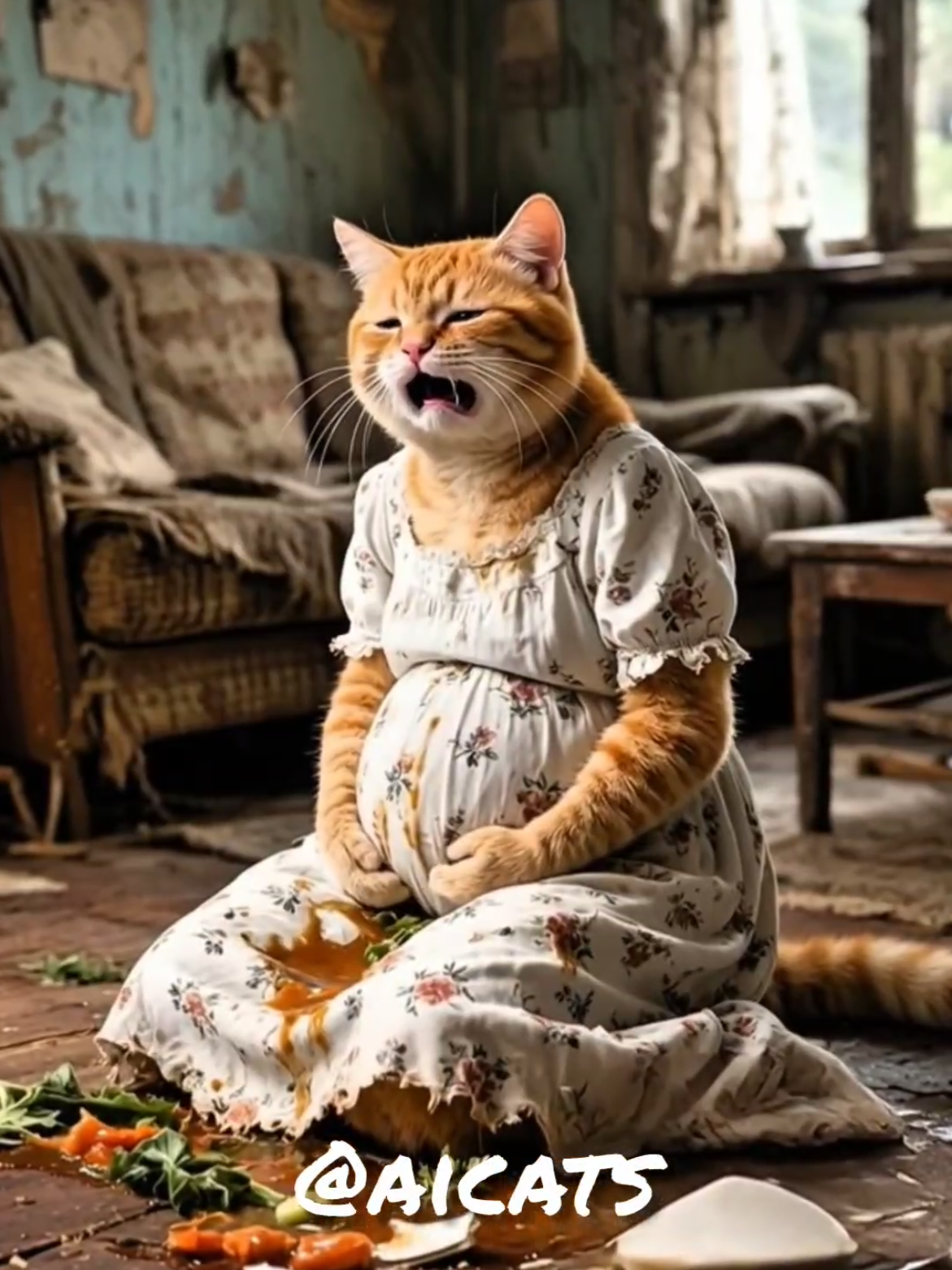 this message for man please respect the woman #meow #orangecat #aicat #aistory #cat 