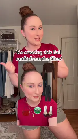 Replying to @Emily Taylor this one honestly turned out really cute!! 🤎 #lettingafilterpickmyoutfit #outfitfilter #falloutfitinspo #getdressedwithme #buildanoutfit 