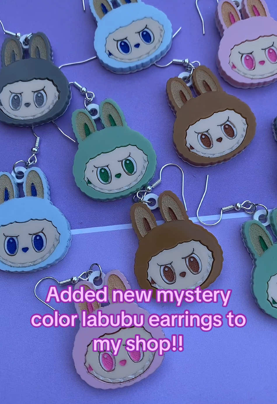 They’re just so silly but I can’t resist a mystery box!! Choose your own color or choose a mystery and get a random color!! Now available on EXOLANSIS #exolansis #labubu #labubuthemonsters #labewbew #labubuearrings #acrylicearrings 