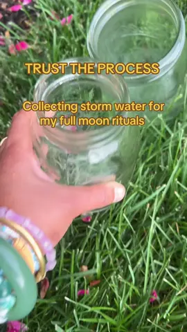 Collecting storm water 💦  Trust the process! #fyp #fullmoonritual #stormwater 