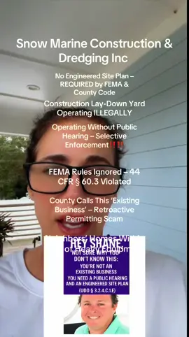 Danger ⚠️ Zone Snow Marine Construction & Dredging Inc #SeabreezeExposed #PermitFraud #FEMAviolations #CountyCorruption #floodplain 
