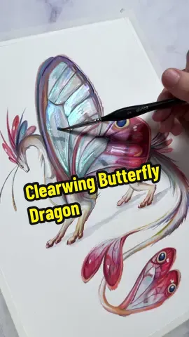 Part of my ongoing butterfly and moth dragon series! This original sold at DragonCon last weekend, which is always very nice ☺️ #DragonArt #FantasyArt 
