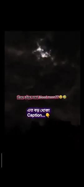 ৯ টা থেকে ১১ টা পর্যন্ত ভয়ে ভয়ে আকাশের দিকে তাকাইয়া থাকলাম। Blood moon দেখার জন্য, চাঁদ টাও আস্তে আস্তে অর্ধেক হইল। এখন কথা এই টা না কথা হইছে যাইয়া ১২ টার দিকে আকাশের দিকে তাকাইলাম ভয়ে ভয়ে Blood moon দেখার জন্য কিন্তু আকাশে কোনো চাঁদ ওই নাই। এত বড়ো ধোকা আমি আমার জীবনে কোনো দিন খাই নাই...😒🥹😭 #creatorsearchinsights #foryou #viral #trending 