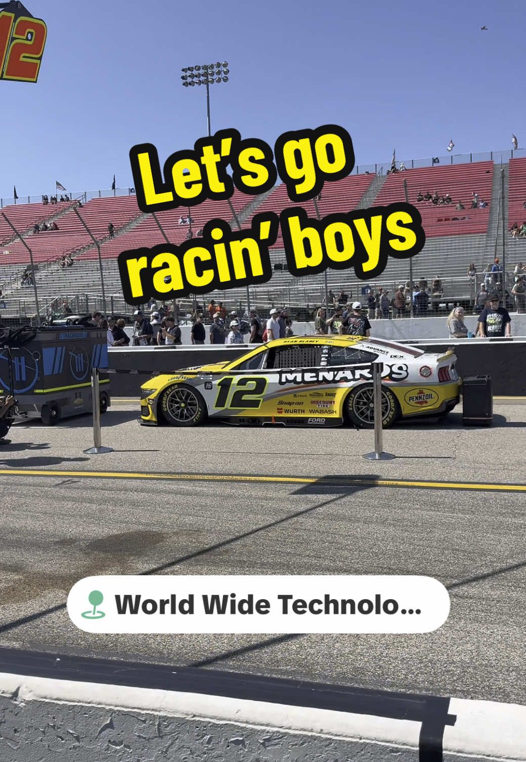 Let’s go racing boys #nascar #ryanblaney #dennyhamlin #rosschastain #shakeandbake #ifyouaintfirstyourelast 