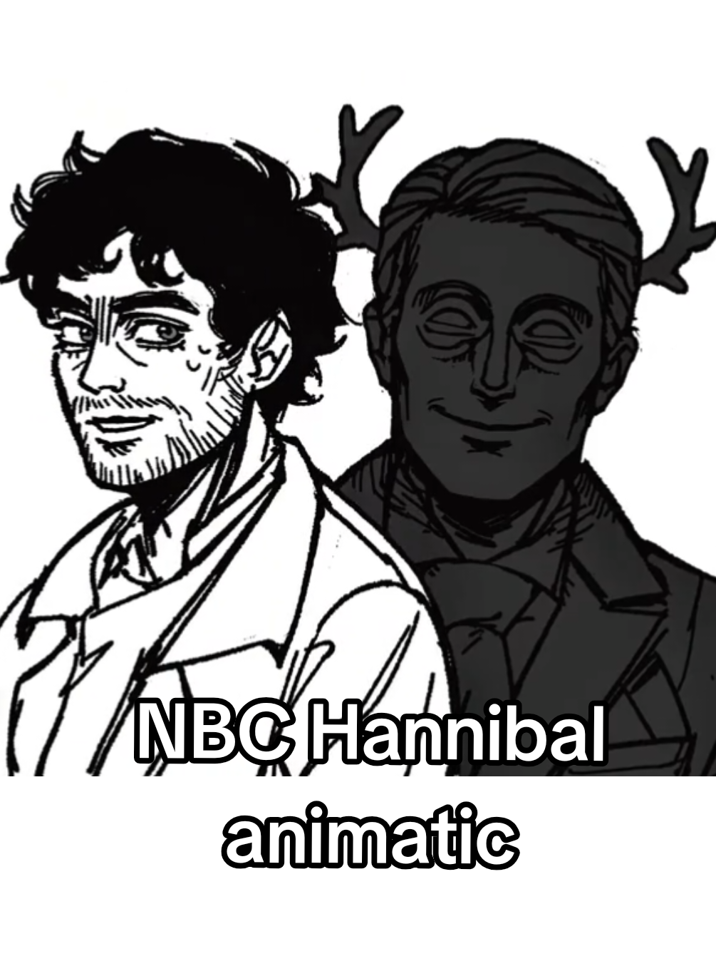 Canon Hannigram interaction. Original idea by g_jws54! I spent way too much time drawing different facial expressions because perfectionism, ugh. Funny how both my favorite shows start with H, are centered around doctors with psychopathic tendencies and have one of the most legendary ship dynamics out there. Hannibal and Will Graham 🤝 House and Wilson #hannibal #hannigram #fyp  #willgraham #animated 