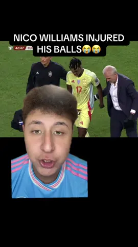 NICO WILLIAMS INJURY TO HIS BALLS😭#nicowilliams #spain #worldcup #fyp