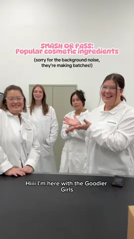 smash or pass: popular cosmetic ingredients edition✨ did any of these surprise you 👀 @cassiepaige @oliviaj.smith @Goodier Labs (ashley’s settings won’t let me tag her) #cosmeticchemist #cosmeticscience #skincareingredients #skincare #smashorpass 