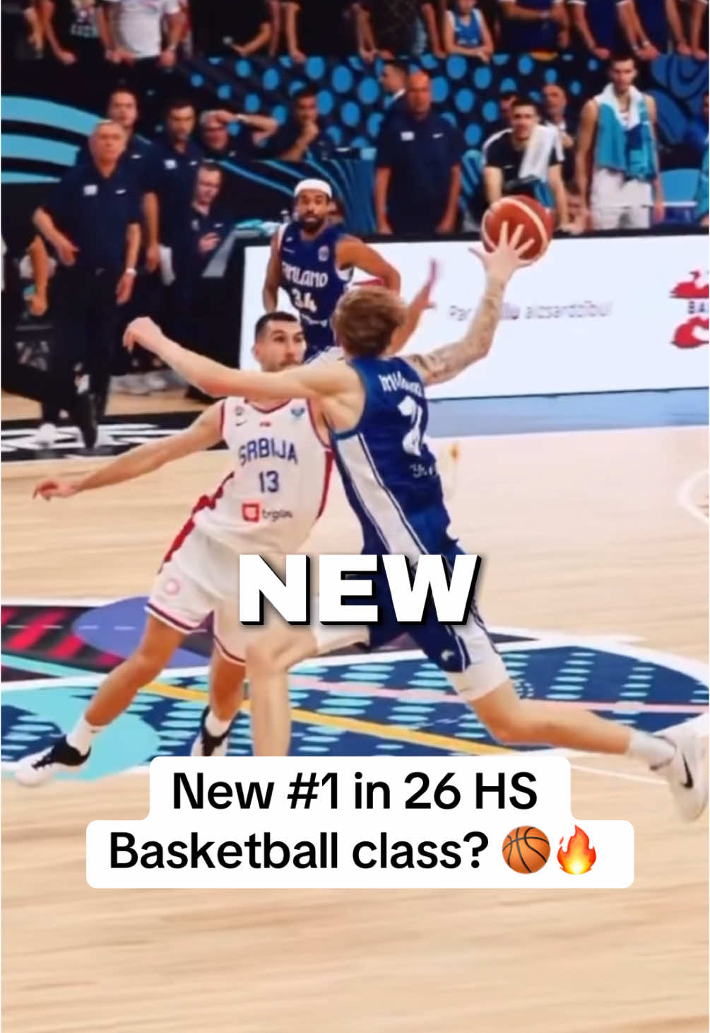 WE MIGHT BE LOOKING AT A NEW NUMBER 1 PLAYER IN THE 26 HIGH SCHOOL BASKETBALL RECRUITING CLASS!! MIIKKA MUURINEN A TOP 15 PLAYER FROM COMPASS PREP IN AZ JUST HELPED FINLAND SECURE A MASSIVE UPSET OVER WORLD NUMBER 2 SERBIA WITH NIKOLA JOKIC! MIIKKA HIT 2 MASSIVE THREES LATE TO HELP FINLAND SECURE THE WIN IN THE FIBA EUROBASKET! MUURINEN HAD 9 points, and a steal in 12 minutes! #hsbasketball #collegebasketball #miikkamuurinen #fibaeurobasket #tyranstokes 