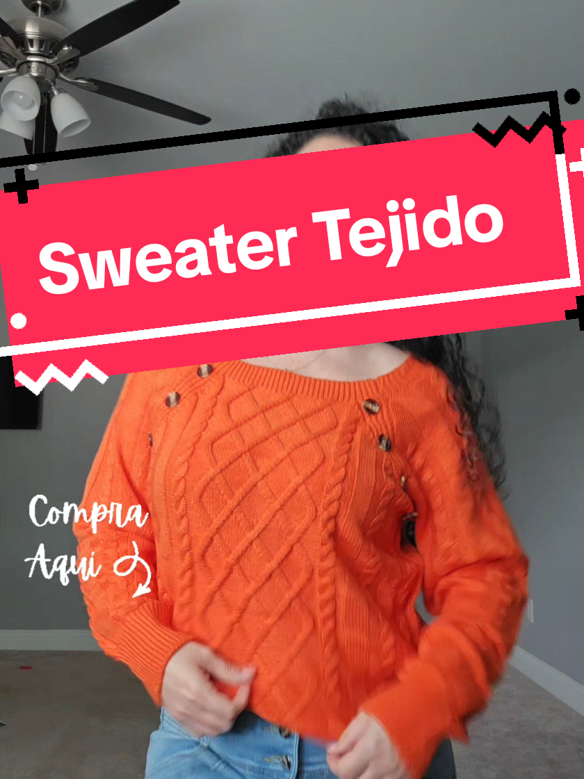 Este sweater tejido es precioso 🎃#tiktokshoplabordaysale #PumpkinSeason #ViralOnTikTokshop #FallSeason 