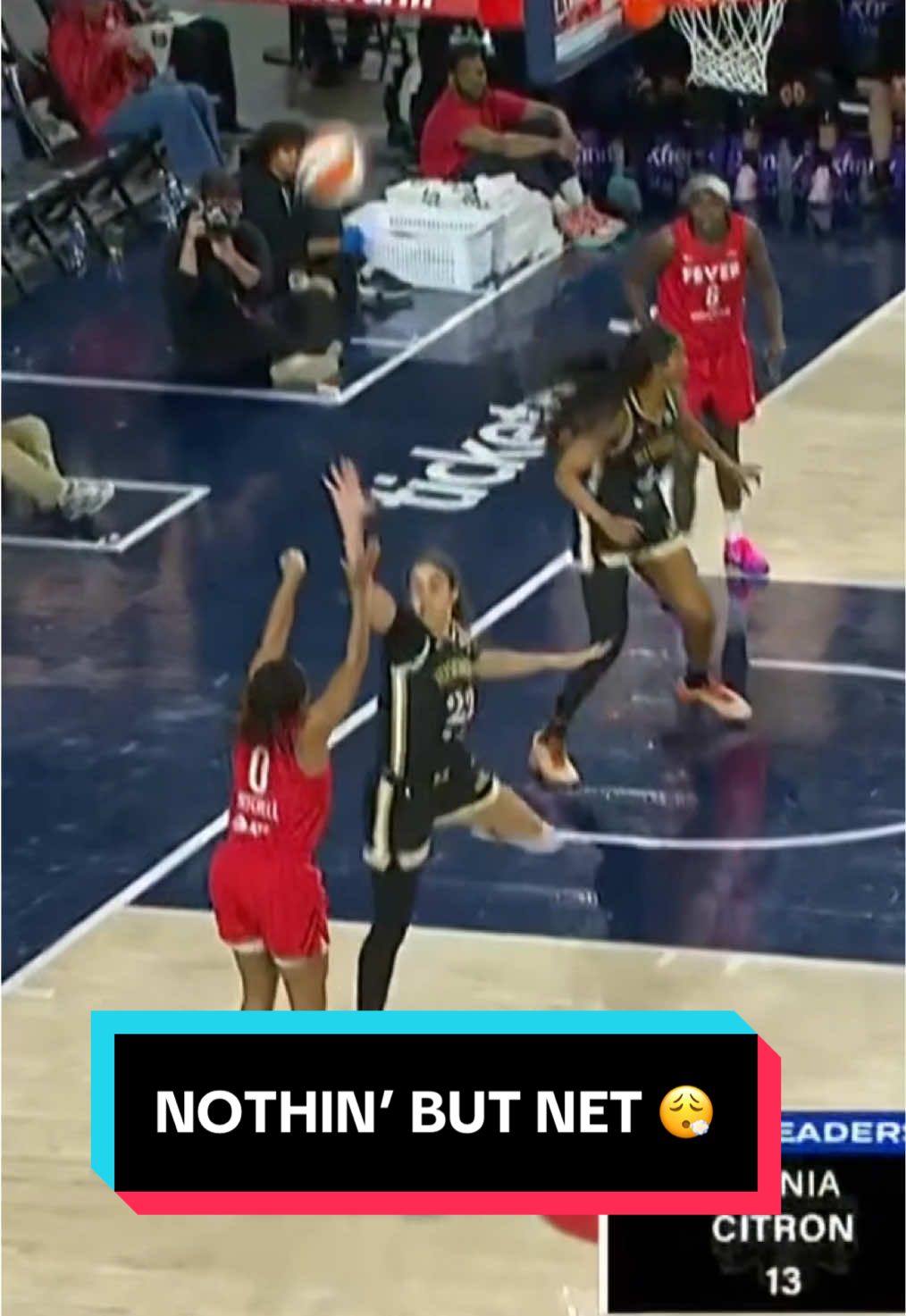 In a flash ⚡ Kelsey Mitchell pulls up off the bounce with a beautiful arc that drops all net. #clutch #WNBA #speed #hoops 