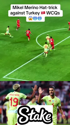 Mikel merino goals against Turkey 🇹🇷. Turkey vs Spain world cup qualifiers goals fans reactions merino hat-trick agianst Turkey. #lamineyamal #spain #turkey #viraltiktok Pedri goals #worldcupqualifiers Lamine Yamal skills dribbles Pedri poro Mikel merino viralpost post trendingnow now goviral fyp fyy foryou foryourpage Lamine Yamal today chance missed assists 