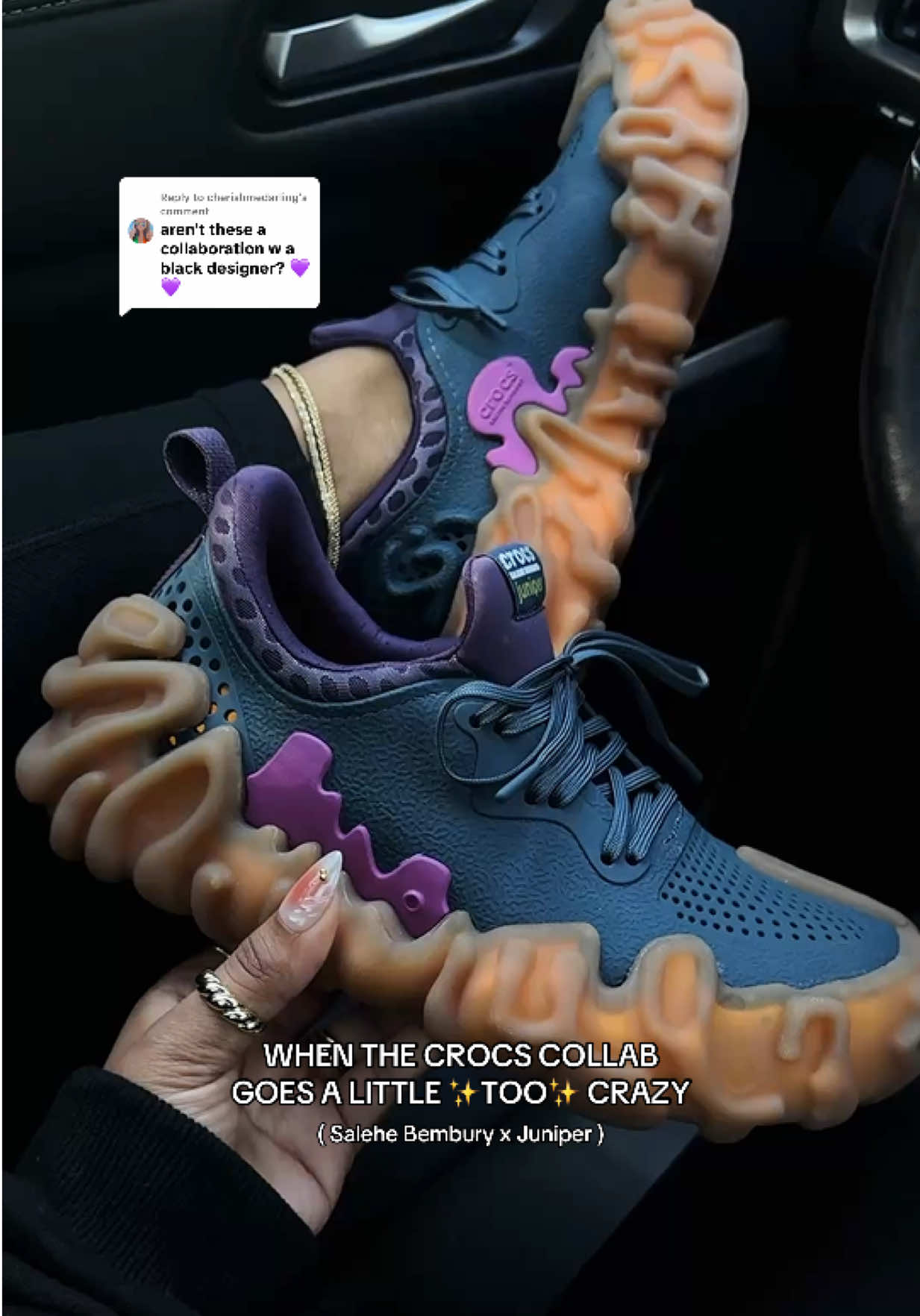 Replying to @cherishmedarling Salehe Bembury doesn't miss 👏🏽 ❤️‍🔥❤️‍🔥❤️‍🔥 #crocs #crocssalehebembury #crocssneakers #salehebembury #trendingsneakers 