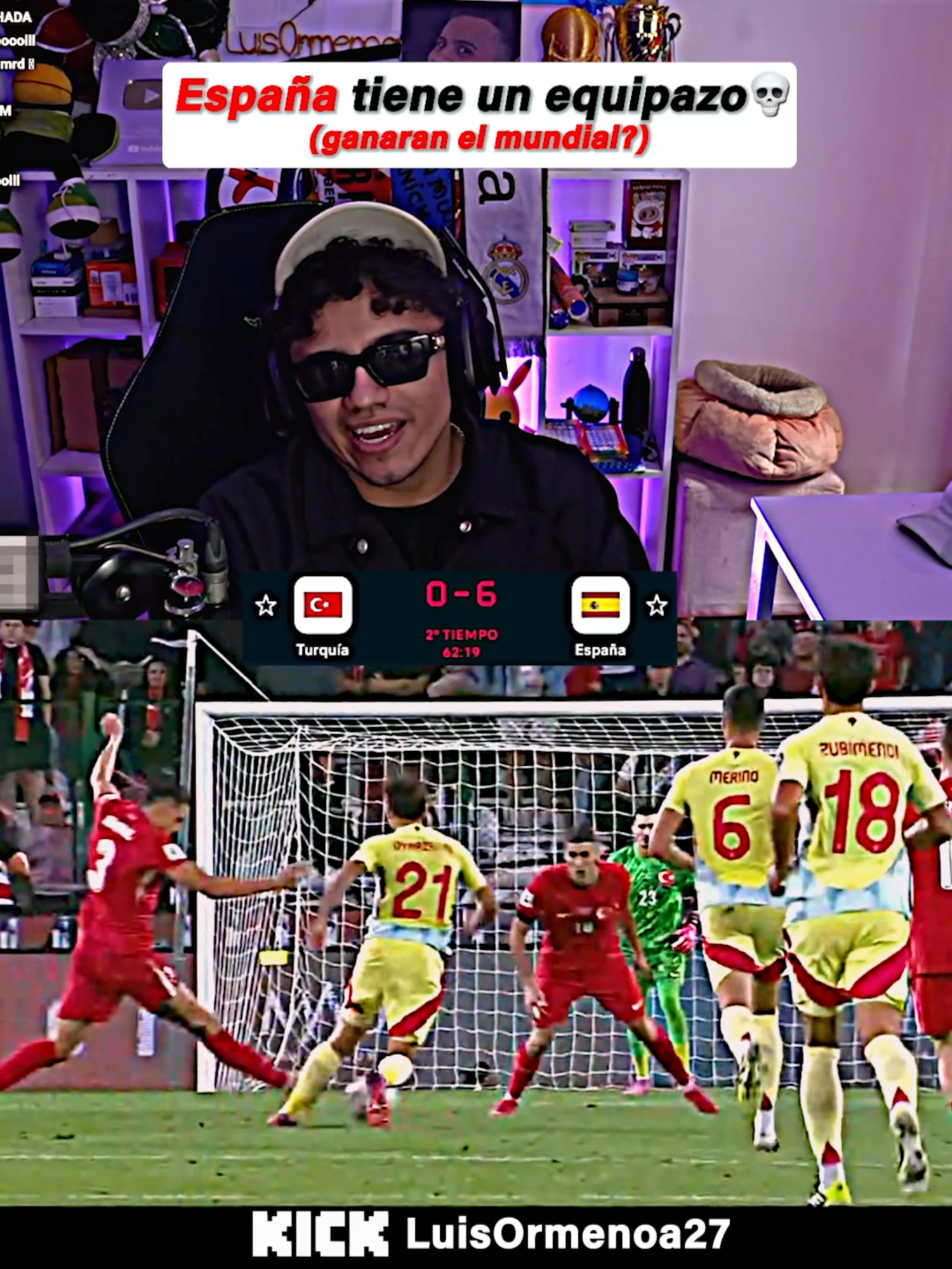 Goleada de España a Turquia 💀 #Futbol #España #Turquia #Eliminatorias #Mundial #Yamal #clips #stream #kick #LuisOrmeño #parati #fyp