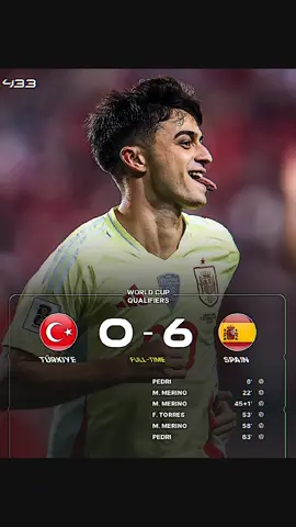 FT: KING SPANYOL 6-0 TURKEY 🤯 Yamal dkk berhasil permalukan Arda guler dikandangnya dengan kekalahan telak 6-0 tanpa balas, Merino hattrick dan Pedri Brace, Spain benar2 memasak Turki. . #spain #lamineyamal #pedri #merino #turkey #ardaguler #kualifikasipialadunia2026 