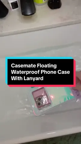 Casemate waterproof floating phone case with lanyard. Stays dry in water for 30 minutes @Case-Mate #tastemakersphoenix #tiktokshopgetreadyforfashionweek 