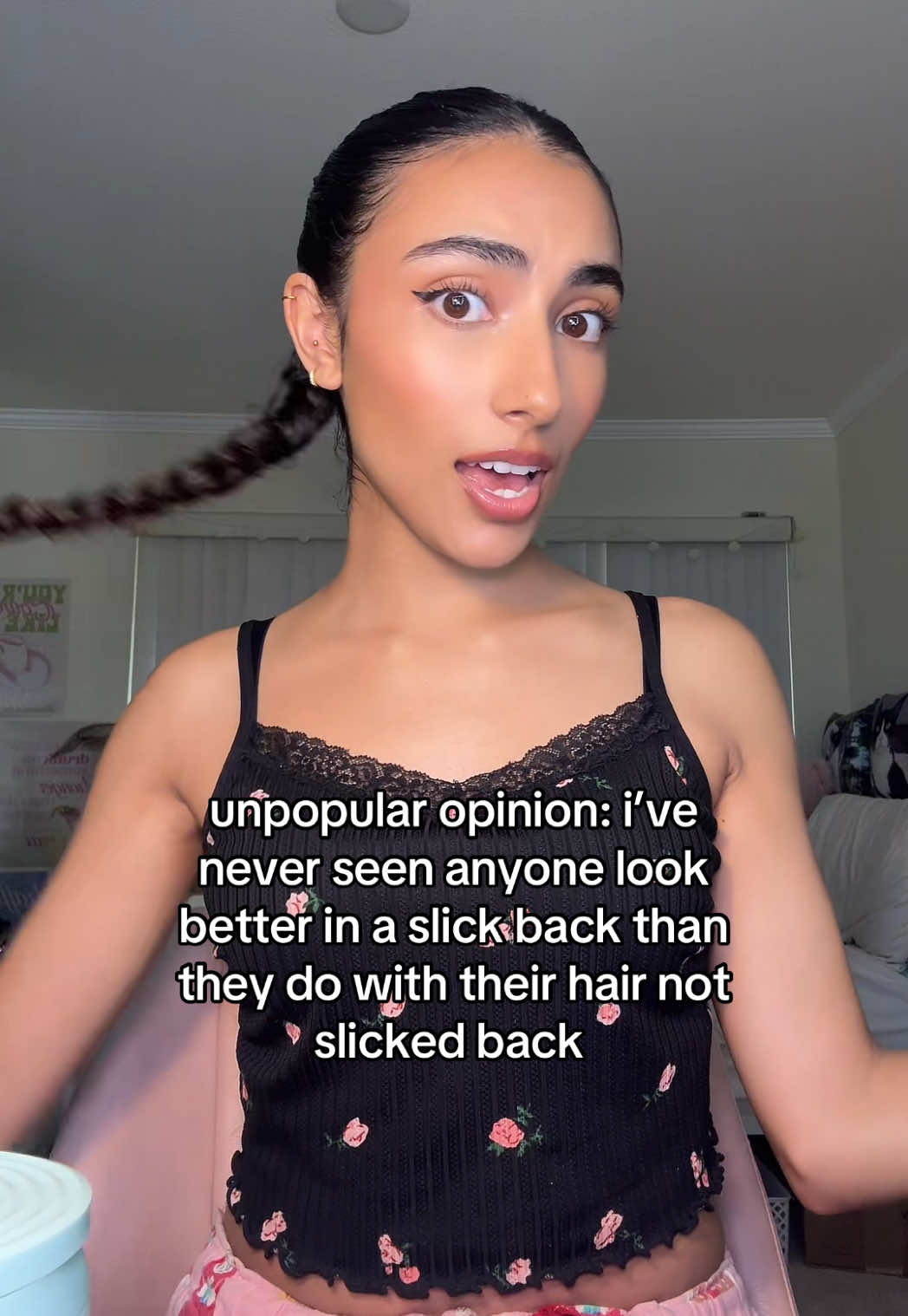 do you agree or disagree? #grwm #curls #curlyhair #slickback #hair 