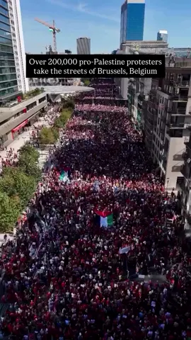 Over 200,000 protesters took the streets today, September 7th, in Brussels to stand with Gaza and call for an end to the genocide in Gaza. 