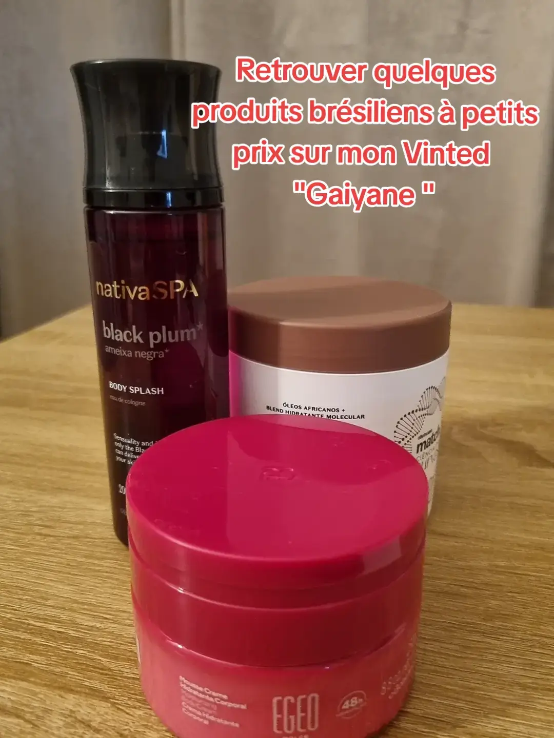Essayez quelques produits Oboticário à petit prix . Cela permet de se faire plaisir à petit prix et de tester les produits. Bien entendu je ne peux pas le faire avec tous les produits car même si je suis revendeuse pour la marque ce n'est pas gratuit mais je partage avec vous ce qui est possible. Retrouvez les sur mon Vinted : Gaiyane  N'hésitez pas à me contacter pour d'autres produits .
