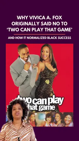 Vivica A. Fox turned down Two Can Play That Game three times before finally saying yes. #VivicaAFox #TwoCanPlayThatGame #BlackHollywood #BlackSuccess #Boomerang #MorrisChestnut #BlackCinema #RomComs #moviehistory