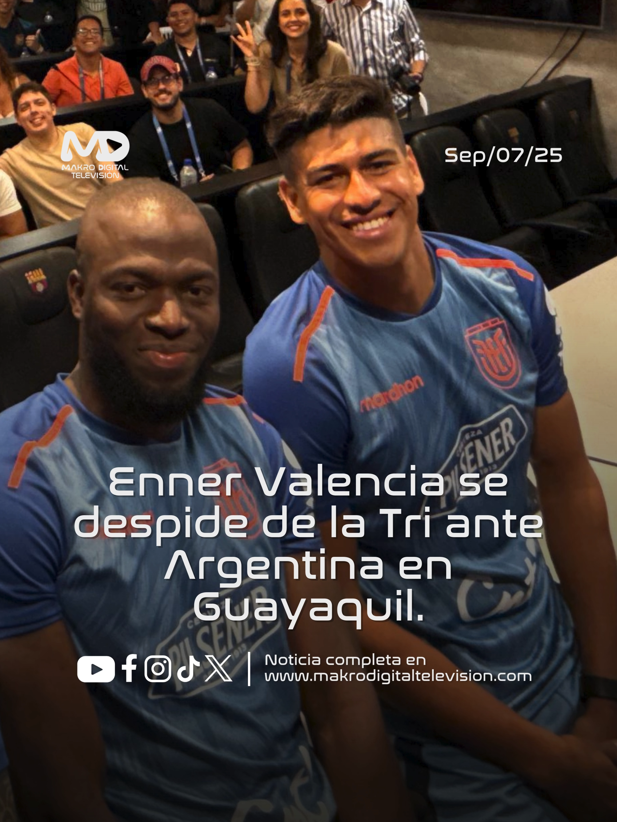 📢💛💙❤️ Enner Valencia jugará su último partido de Eliminatorias con Ecuador ante Argentina el martes 9 de septiembre de 2025, a las 18:00, en el Estadio Banco Pichincha de Guayaquil; el capitán es el goleador histórico de La Tri (46 goles). 🇪🇨⚽️🙌 #LaTri #EnnerValencia #Argentina #Conmebol #RumboAlMundial