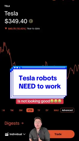 If the robot play doesn’t work out then I don’t know what to say to justify the 200pe ratio valuation #stockmarket #tesla 