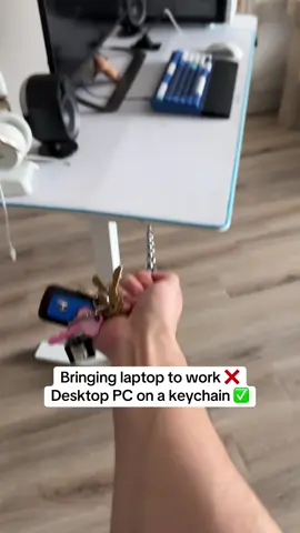 Normalize bringing desktop PC with you on a keychain to work #pcgaming #pcgamer #gaming #pcsetup #techtok 