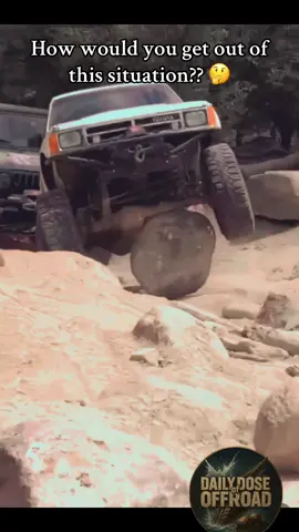 That’s a NICE bolder #offroad #fail #obstacles #truck #help 