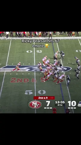 Ricky Pearsall hits 67 emote #67 #rickypearsall #49ers #football #seahawks 