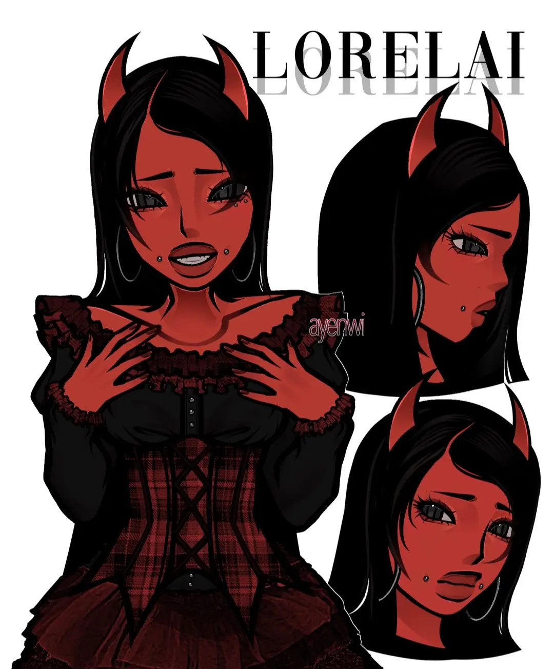 i kinda wanna change my artstyle sighh : also a clothing test - #ayenwi #gacha #digitalart #fyp #viral 