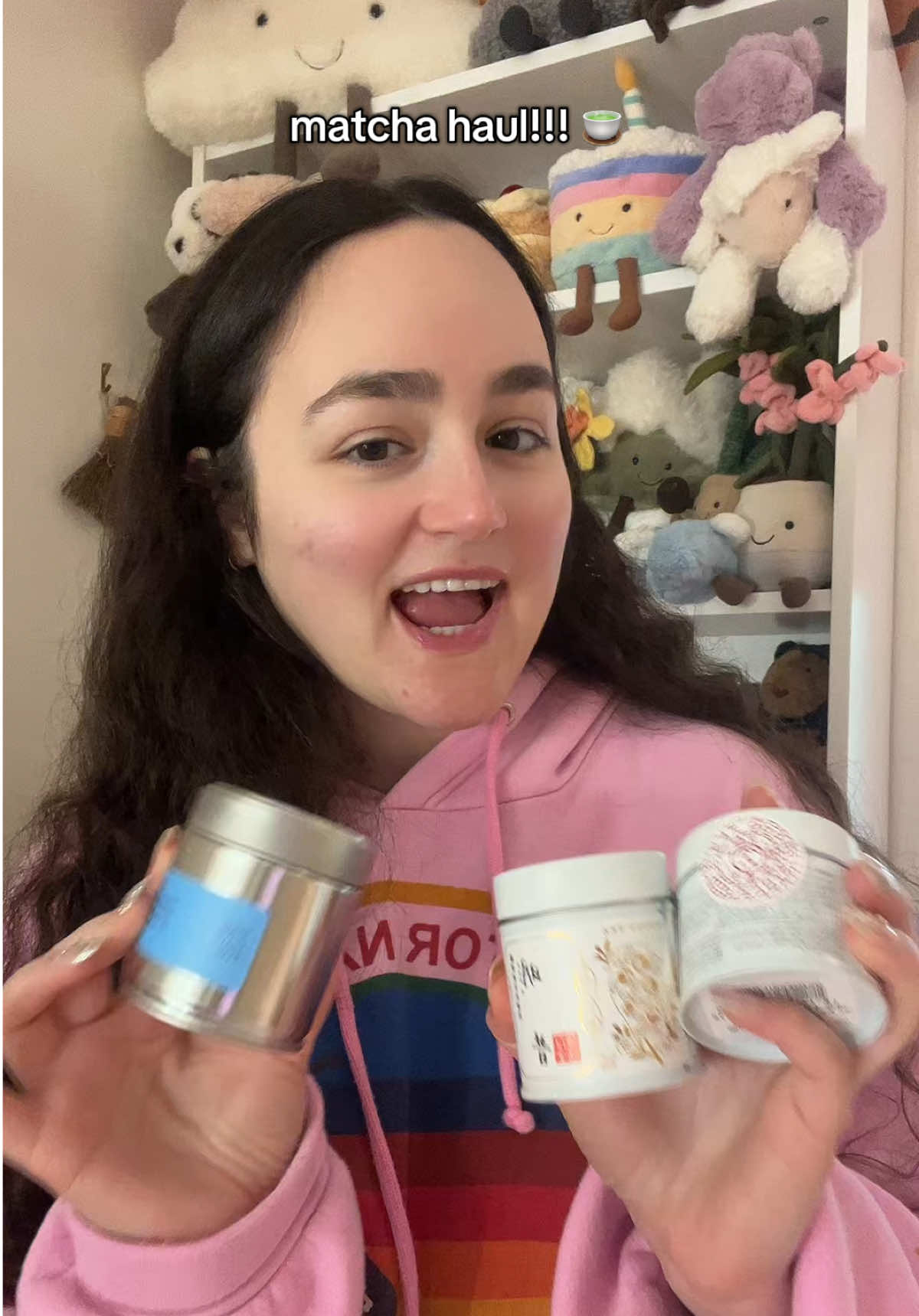have you tried matcha? 🍵 @Rocky’s Matcha @IppodoTea.com (USA & CA)  While you may know me as the girl who loves jellycats, another passion of mine is matcha! In this video, I want to tell you guys a little bit about what’s going on with the price of matcha, because that has been a huge topic in the matcha community lately, as well as going through these three different matchas that I picked up. The first matcha I picked up is from Rocky’s Matcha, which is a US based brand that sources their Matcha from Japan. I picked up their single cultivar Okumidori, which is supposed to be perfect for koicha (thick style matcha), so I am very excited to give it a try. The next brand is Ippodo which is one of my favorite matcha brands. They are known for Ummon, which is a deep emerald green matcha with umami flavor. They are also known for Sayaka which is more of an everyday matcha! Have you tried Matcha, and if so what are your favorite brands? 🍵💚 #matchahaul #ippodotea #matcha #matchalatte #matchatok 