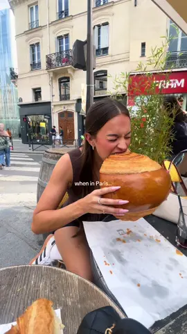 literally drew a whole crowd eating these #giantcroissant #paris #pariscroissant #philippeconticini #panauchocolat 