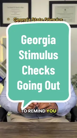 If you’re from Georgia, keep an eye out for this stimulus check. #stimulus #georgia #taxrefund #taxreturn #taxes 