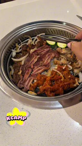 korean bbq is so elite to me 😭 short rib, baby octopus & spicy bulgolgi are the trifecta! #kbbq #mukbang 