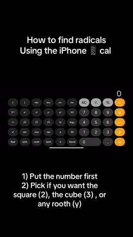 How to find radicals on the #iphone #calculator #teachersoftiktok 