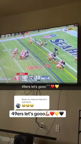 Replying to @roberta fejeran we love yall too mama ❤️!!  Legs Go 49ERS❤️🖤💛💪🏽