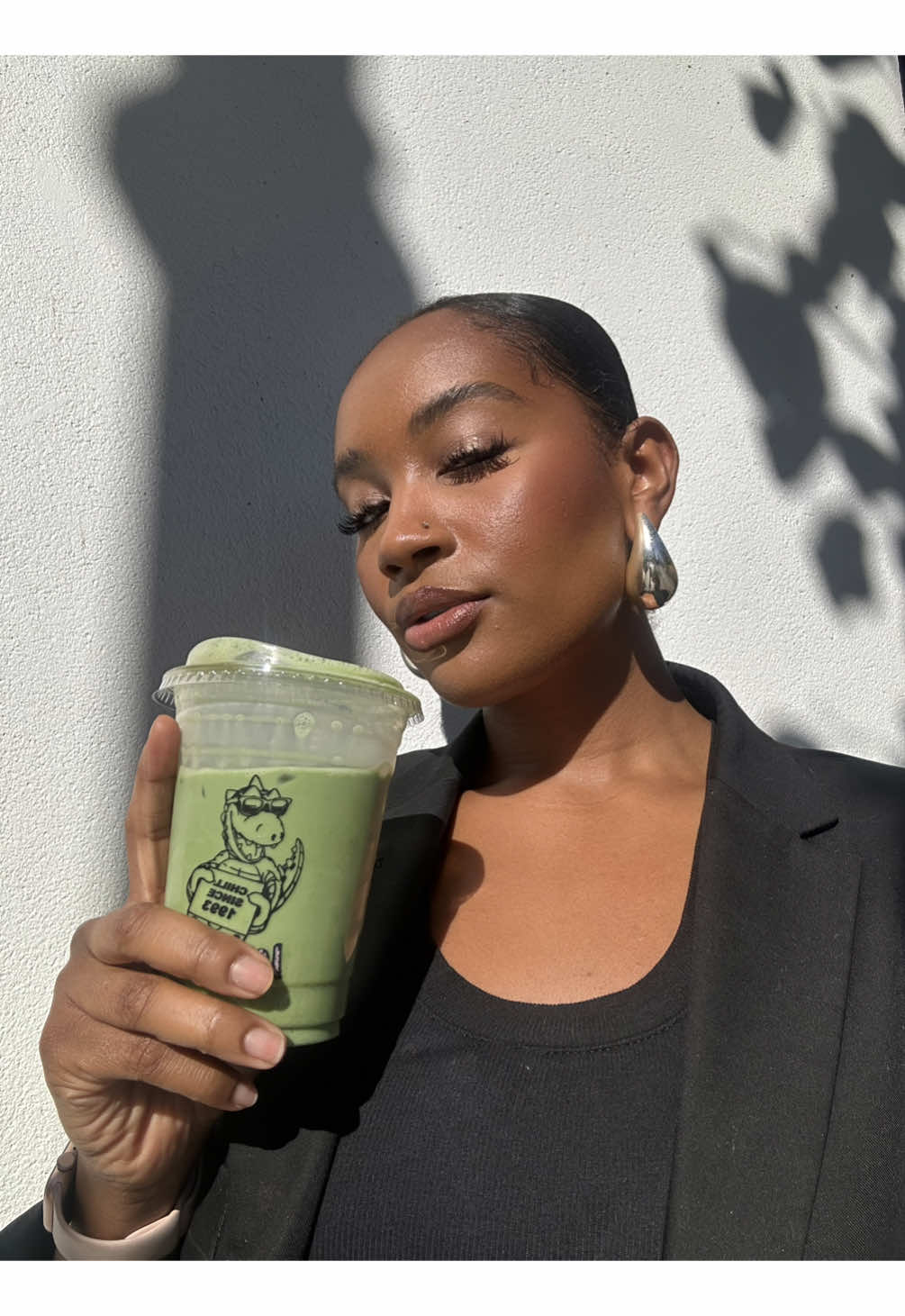 She’s not mad she just needs her matcha🍵🤌🏾💃🏽
