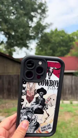 Look how stinking cute this case is !!! It’s so cute that boyfriend stole it from me !  #viral  #fypシ  #imyourhuckleberry  #western  #phonecase 