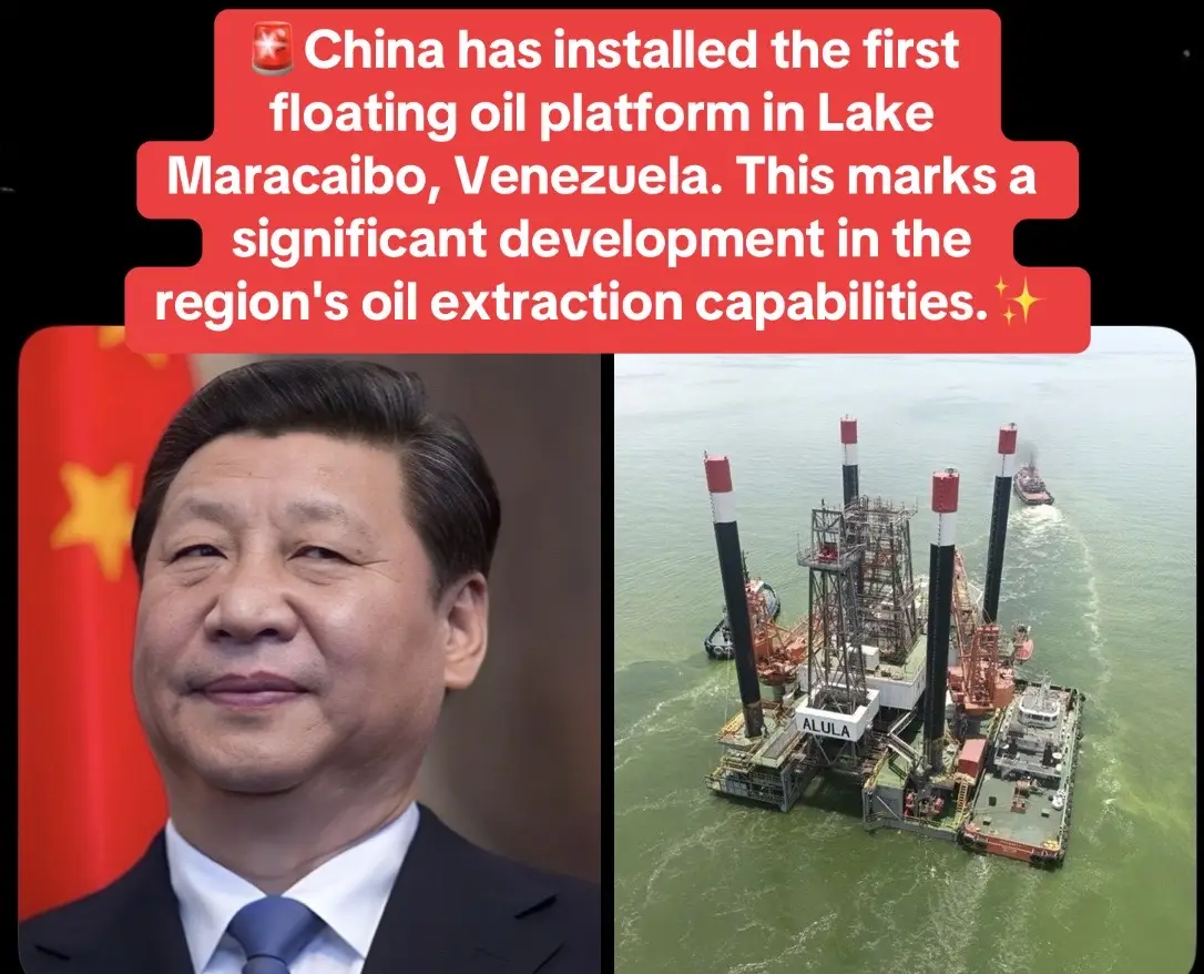 China Concord Resources Corp (CCRC), a Chinese company, has installed the first new floating oil facility, the self-elevating platform Alula, in Venezuela's Lake Maracaibo. This installation is part of a $1 billion project to boost oil production from the Lago Cinco and Lagunillas Lago oilfields. #new #like #oil #china #venezuela 