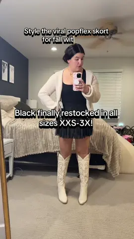 The viral Pirouette Skort—now in classic black 🖤✨ Flowy, flattering, and built-in shorts so you can move with confidence. Dress it up, wear it to the gym, or style it for everyday—this piece does it all 👏 #PopflexActive #popflex #fallfashion #fallootd  #falloutfit 